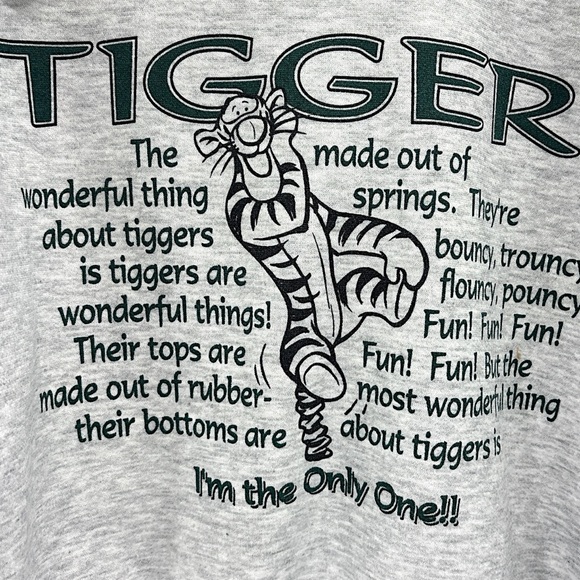 Vintage Disney Store Green Tigger Jacket XL Jersey Lined Cheer Varsity Retro 90s - Picture 5 of 8